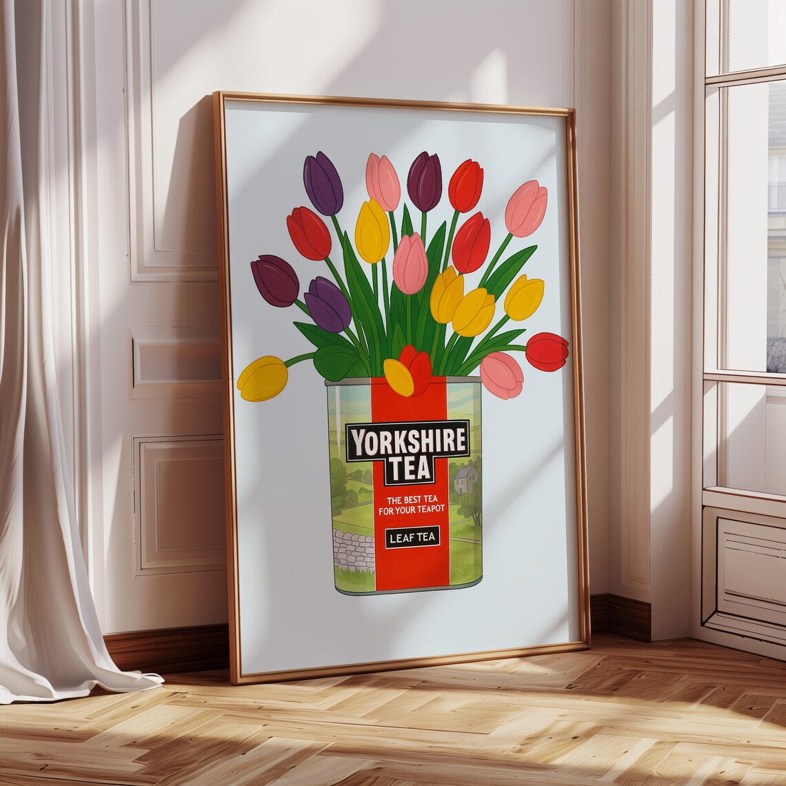Yorkshire Tea Tin Tulip Print, Pop Art Style - Image 3