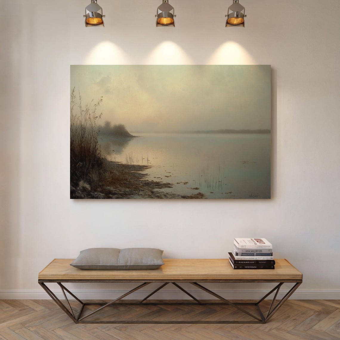 Serene Misty Lake at Dawn Soft Reflections Calm Nature Travel Poster - Image 5