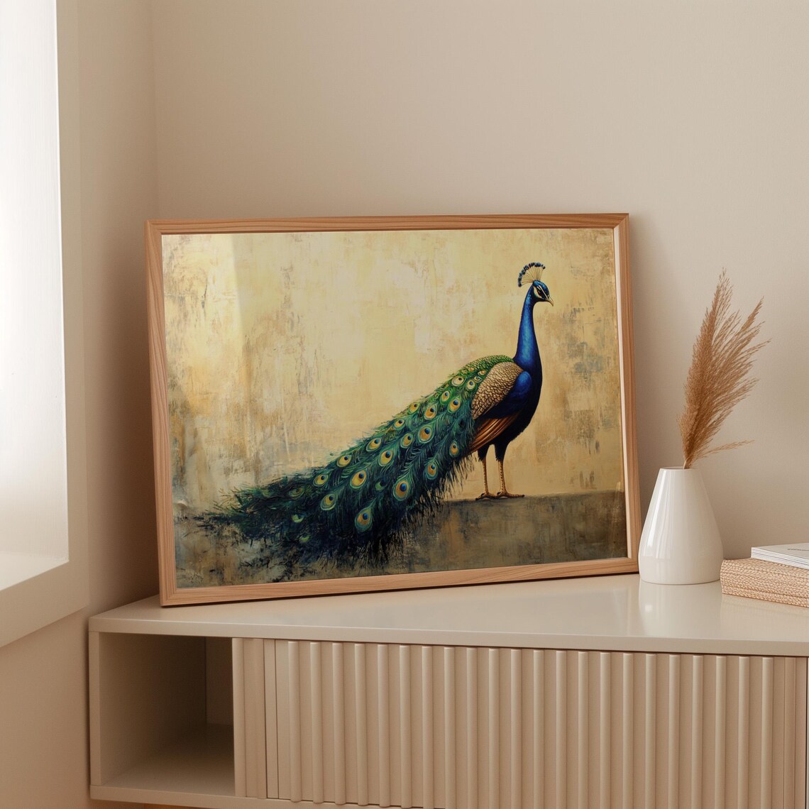 Elegant Peacock Art Print, Luxurious Bird Decor - Image 3