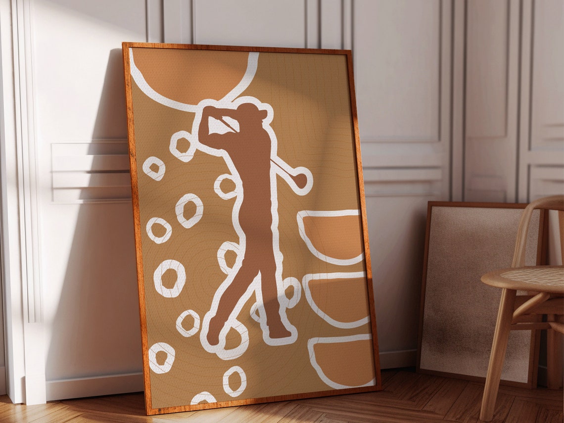 Golf Poster Boho Minimalist Prints Modern Art Bohominimalistdecor Sports Art File - Image 2