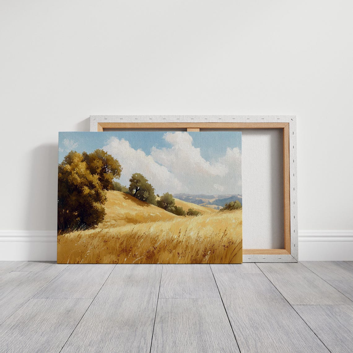Golden Hills And Rolling Fields Stunning Landscape Art Print For Rustic And Nature Inspired Home Decor - Image 4