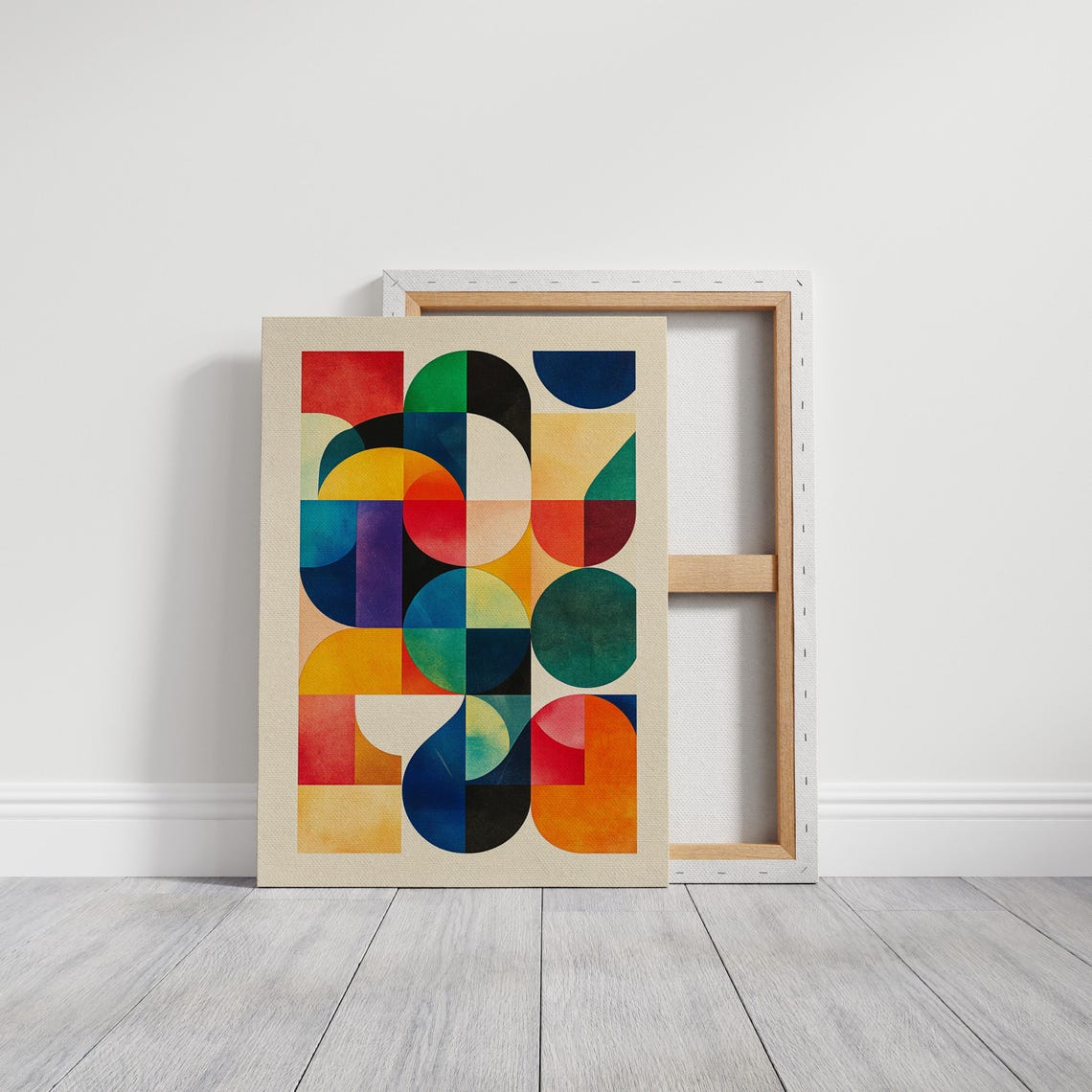 Colorful Geometric Circles Arches Modern Bauhaus Abstract Art Poster - Image 4