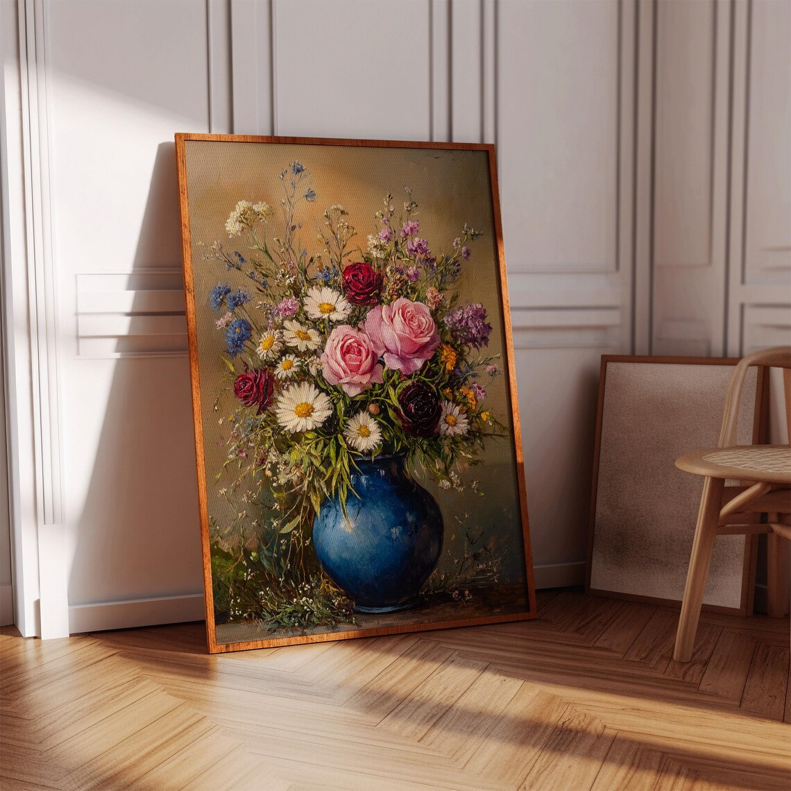 Rustic Floral Still Life, Country Cottage Art Print - Image 4