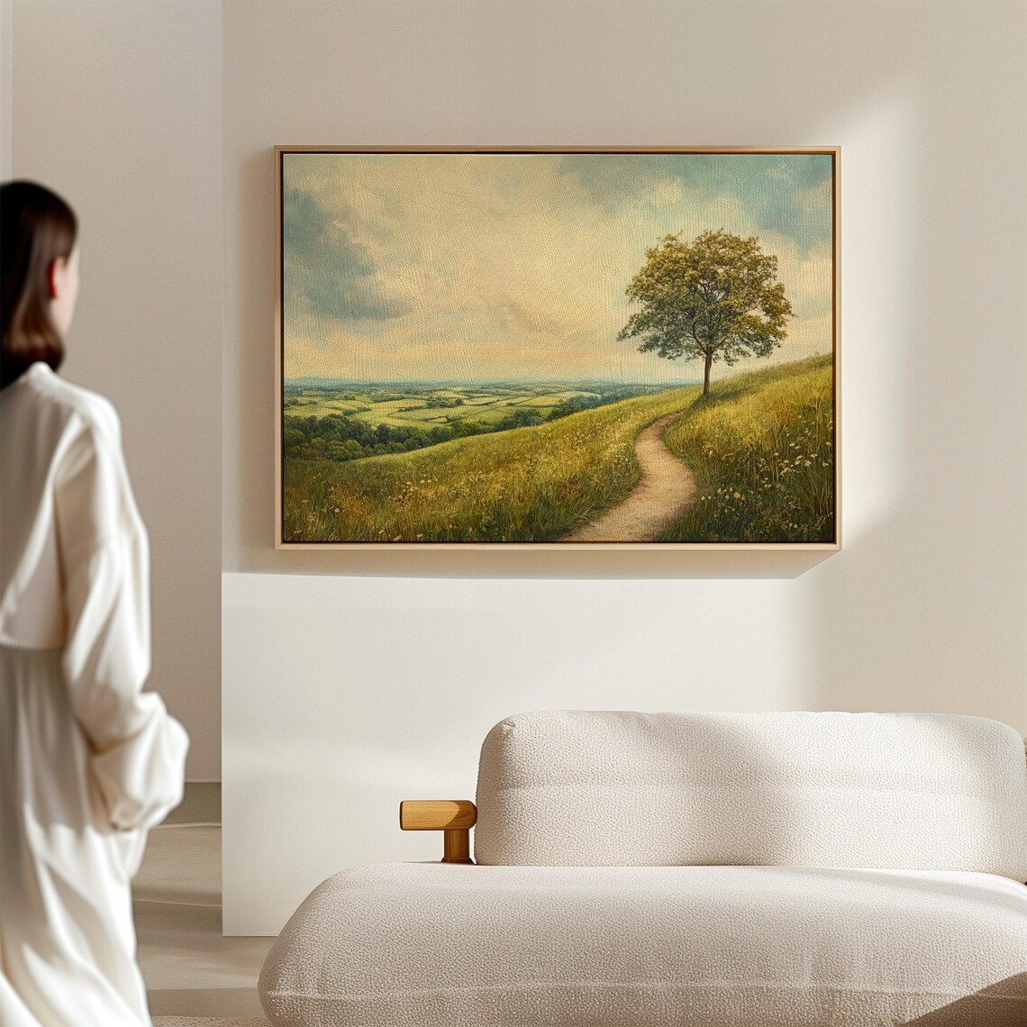 Peaceful Country Path Landscape, Rustic Nature Art Print - Image 2
