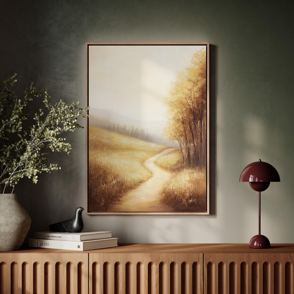 Golden Forest Trail Landscape, Rustic Nature Decor - Image 5