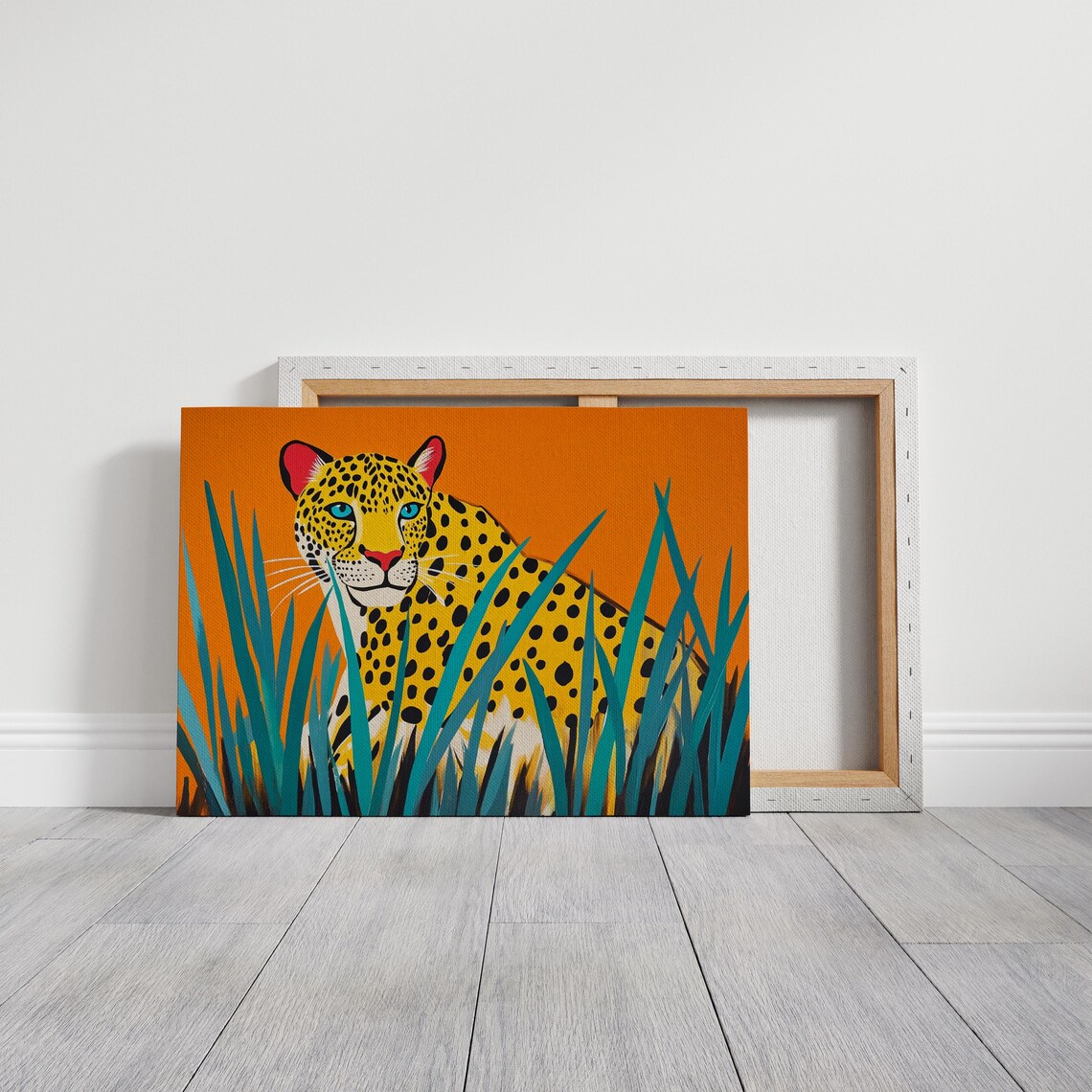 Leopard In Grass, Wildlife Art Print - Image 5