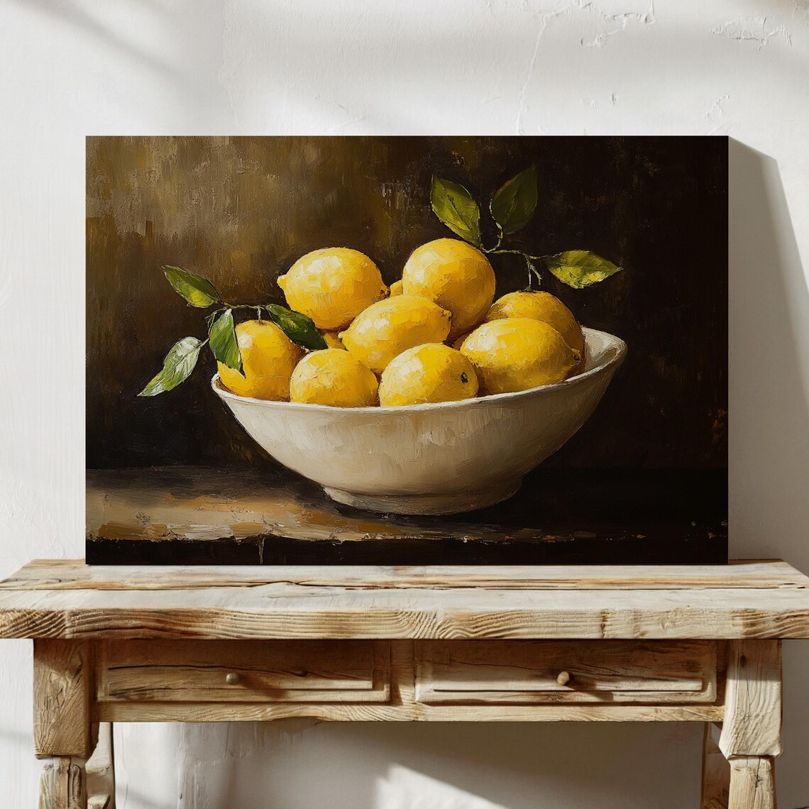 Vintage Lemon Still Life, Rustic Kitchen Art Print - Image 4