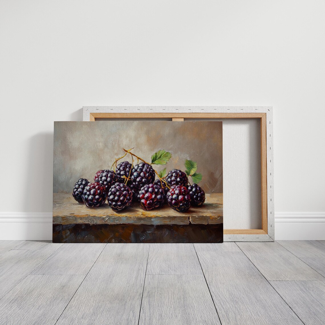 Juicy Blackberries, Rustic Still Life Art Print - Image 5