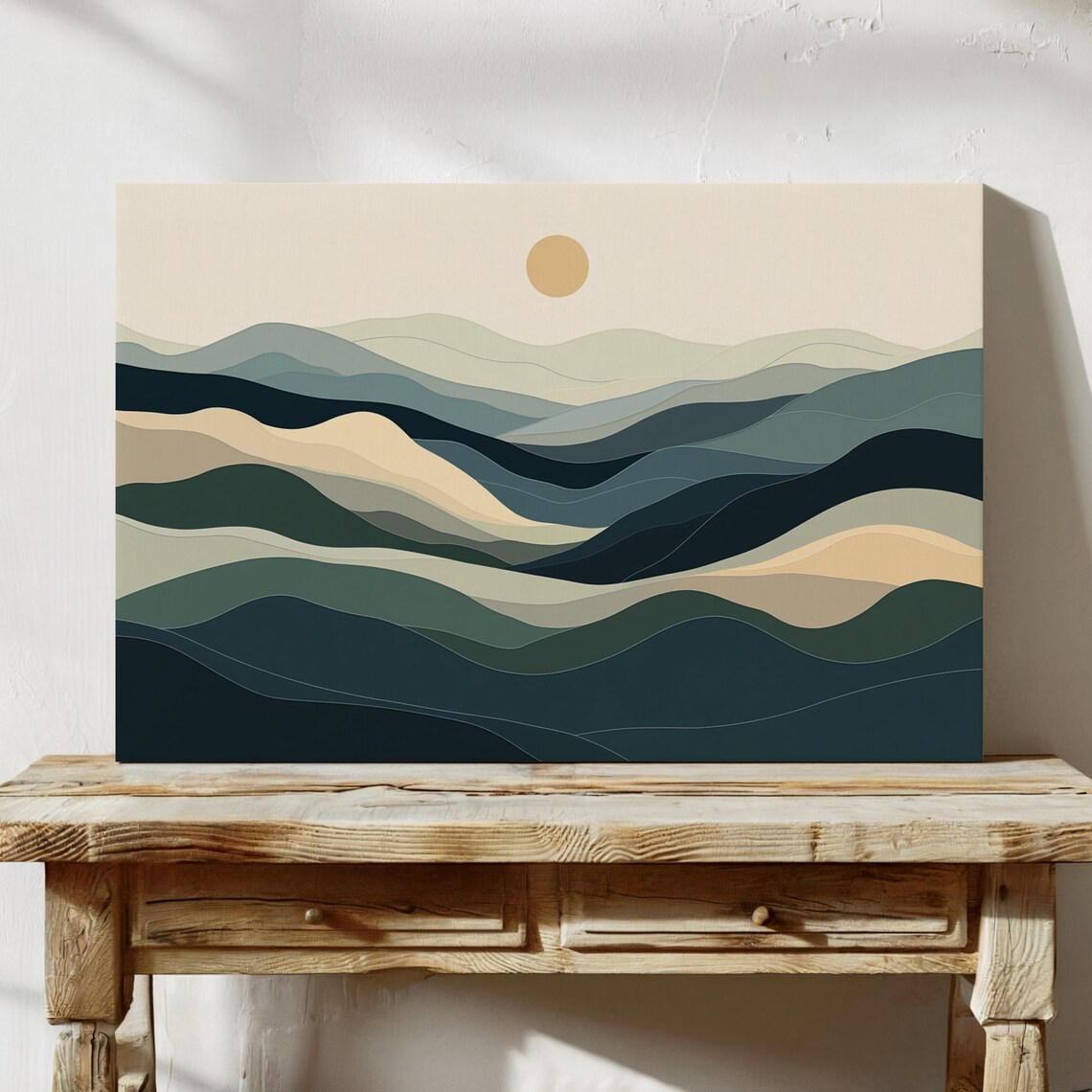 Minimalist Abstract Mountain Art Print, Modern Nature - Image 2