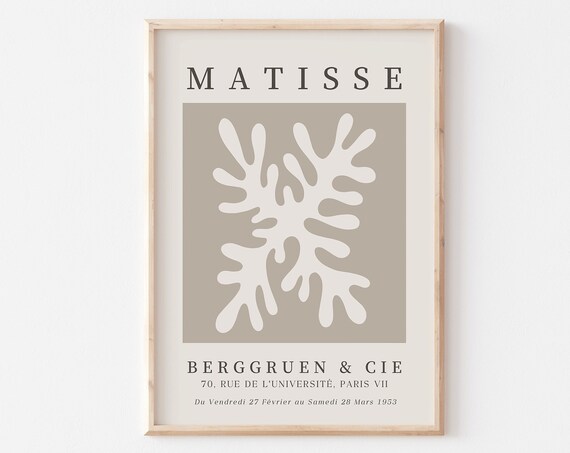 Matisse 1953 Paris Exhibition Abstract Cutout Art Show Poster