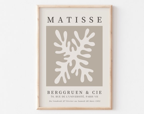 Matisse Art Print Museum Exhibition Neutral Japandi Wall Scandinavian Home Decor Beige Fine Unframed