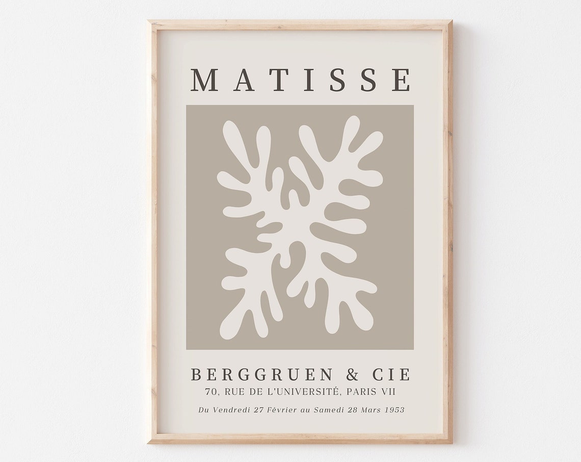 Matisse 1953 Paris Exhibition Abstract Cutout Art Show Poster