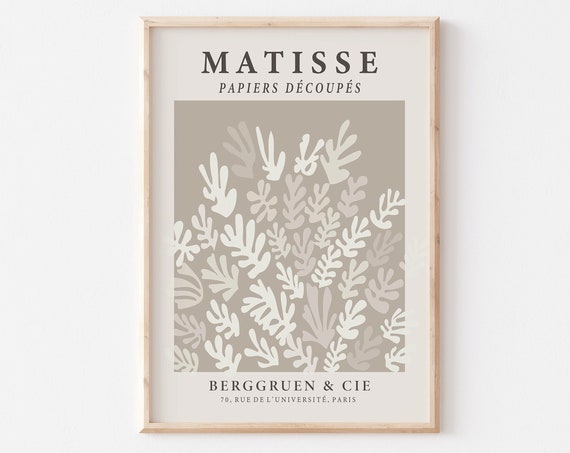 Matisse Poster La Gerbe The Sheaf Minimalist Art Print Neutral Organic Shapes