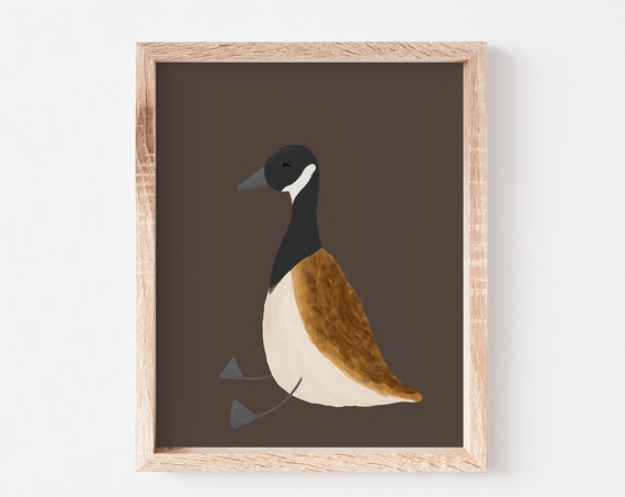 Canada Goose Art Print, Cute Goose Nursery Decor