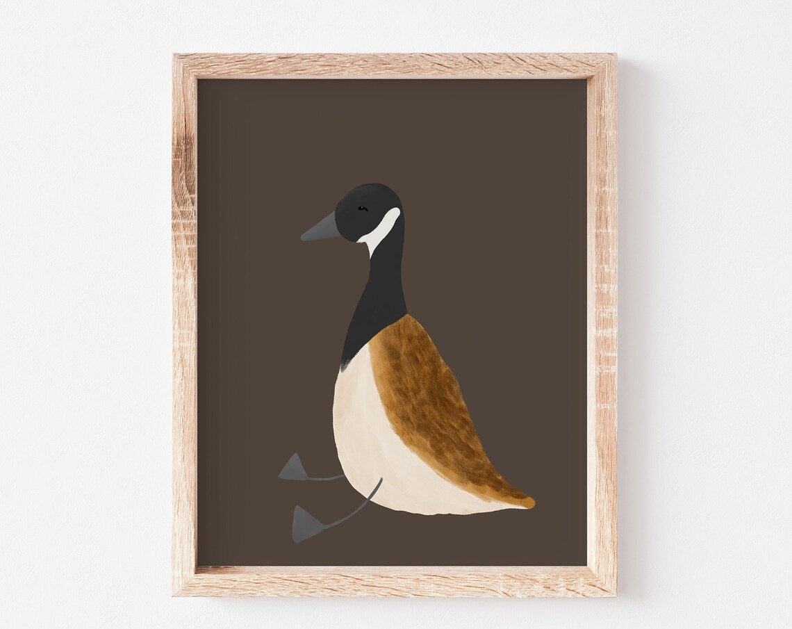 Canada Goose Art Print, Cute Goose Nursery Decor