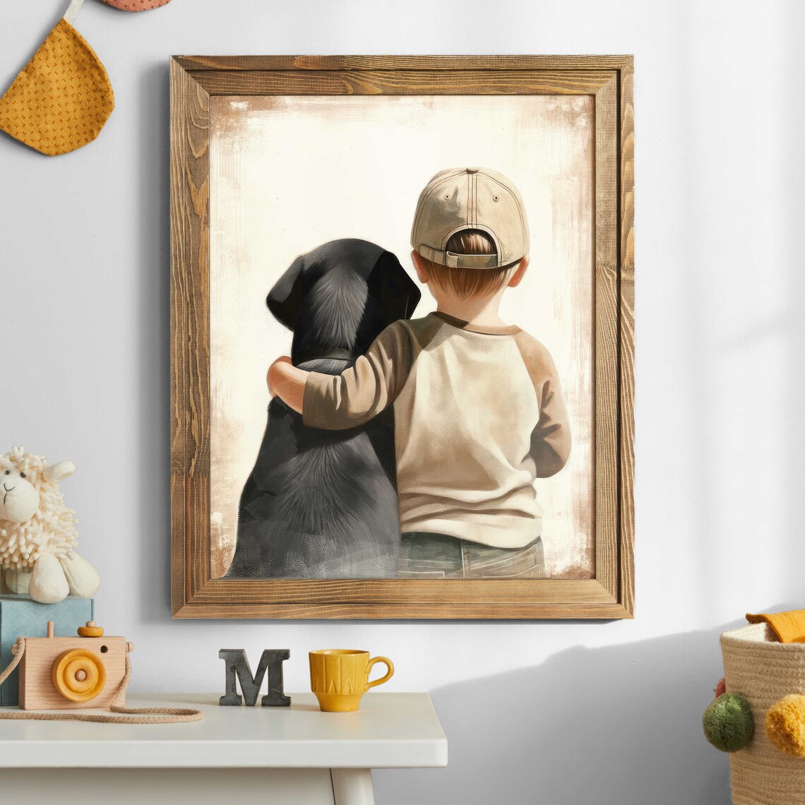 Labrador Nursery Decor Boy Dog Art Print - Image 2