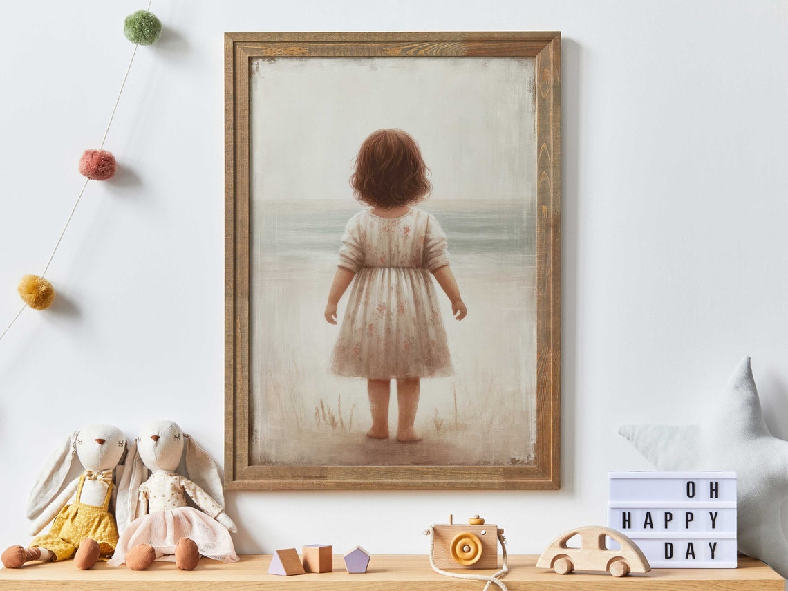 Beach Nursery Decor Little Girl Room Decor Girl Adventure Print Ocean Nursery Wall Decor Girls Bedroom Art Toddler Decor Girl