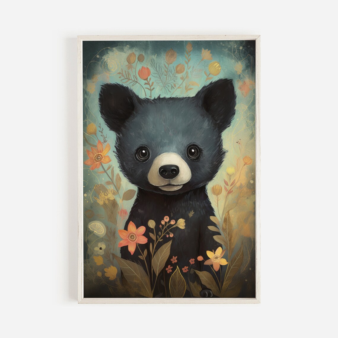 Black Bear Nursery Decor, Rustic Woodland Art Print - Image 2