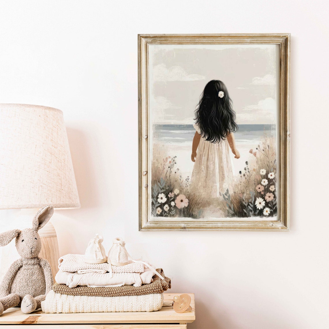 Beach Nursery Print Girl Girls Room Decor Girly Wall Art Girl Adventure Art Girls Bedroom Art Coastal Nursery Girl Wall Art - Image 2