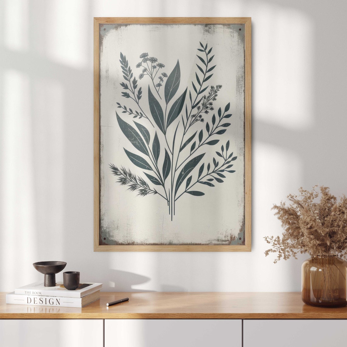 Rustic Floral Vintage Flower Art Print - Image 2
