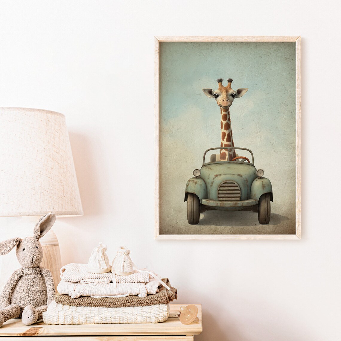 Giraffe Nursery Art, Safari Kids Room Art Print - Image 2