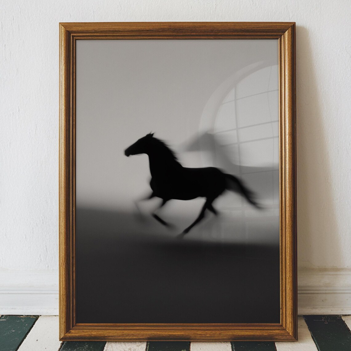 Vintage Mustang Motion Blur Photo Print