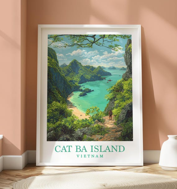Cat Ba Island Vietnam Travel Poster