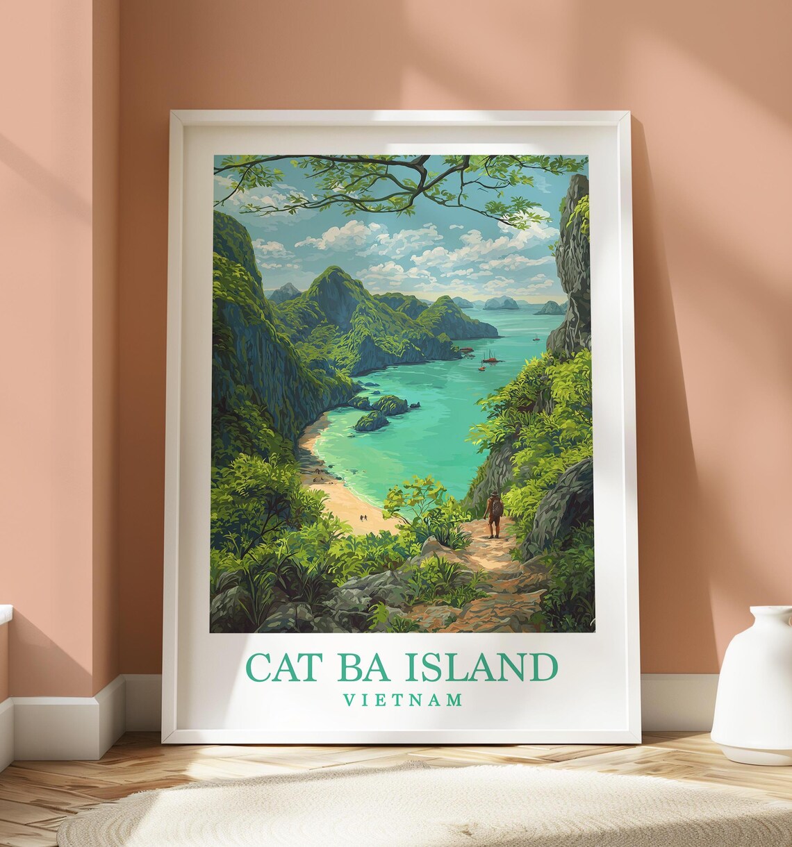 Cat Ba Island Vietnam Travel Poster