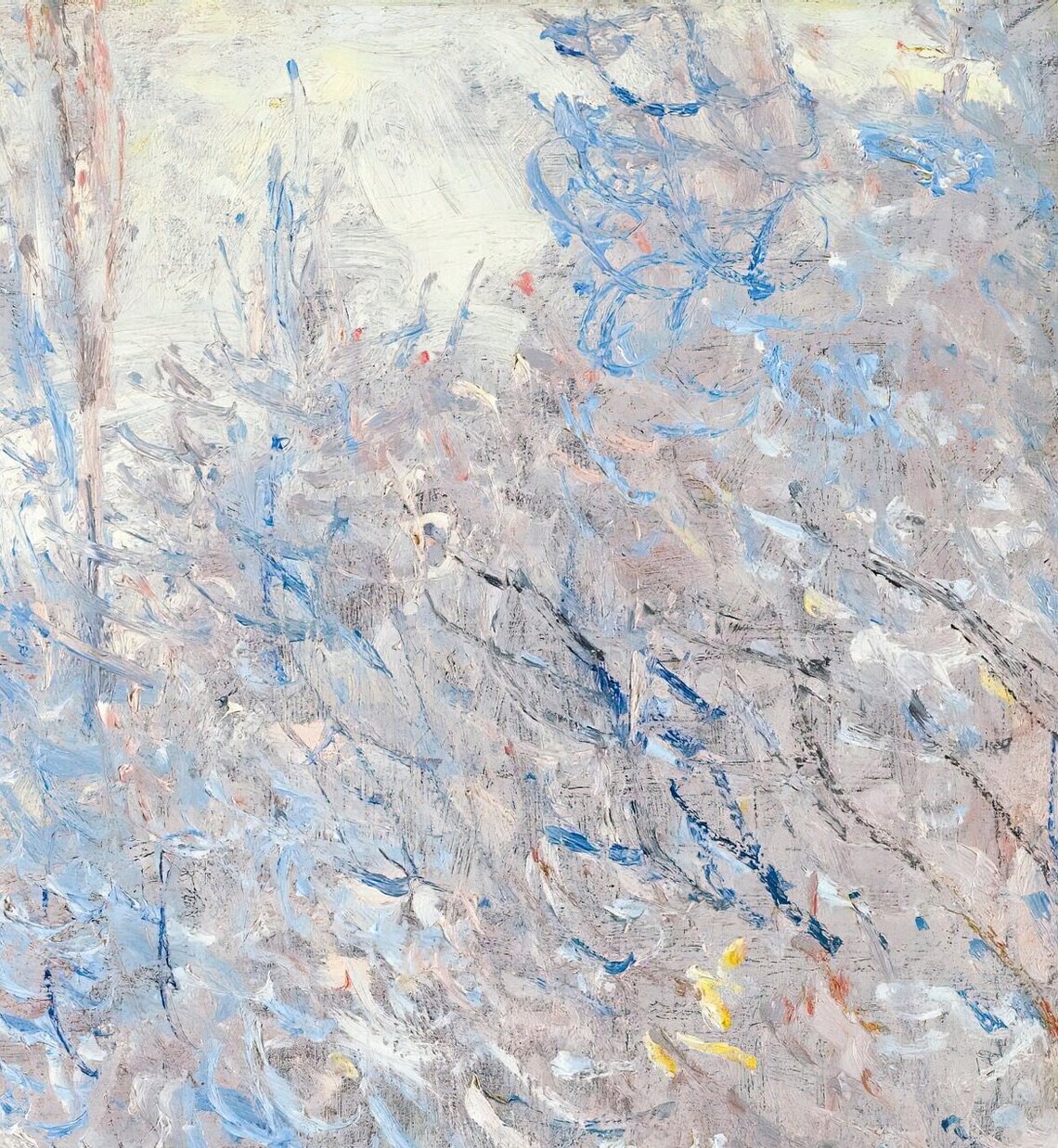 Claude Monet Frost At Giverny Winter Walk Textured Art Poster - Image 2