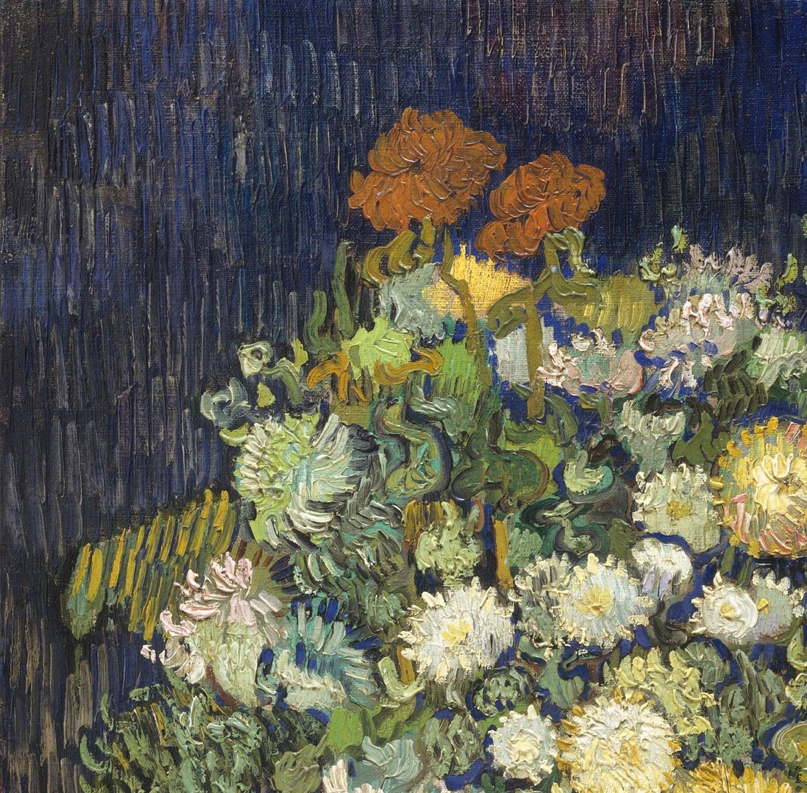 Vincent Van Gogh Bouquet Of Flowers In A Vase Textured Art Poster - Image 2