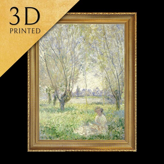 Claude Monet Woman Seated Under Willows Spring Impressionist Print