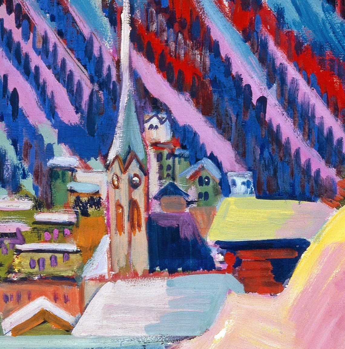 Ernst Ludwig Kirchner Davos in Winter Snow Village Alpine Poster - Image 3