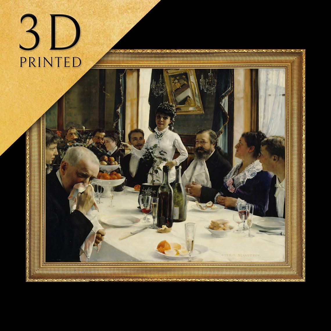 Gunnar Berndtson The Brides Song Wedding Dinner Party Textured Print