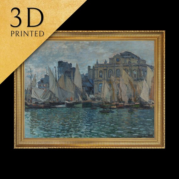 The Museum At Le Havre By Claude Monet 3d Printed With Texture And Brush Strokes Looks Like Original Oil Painting