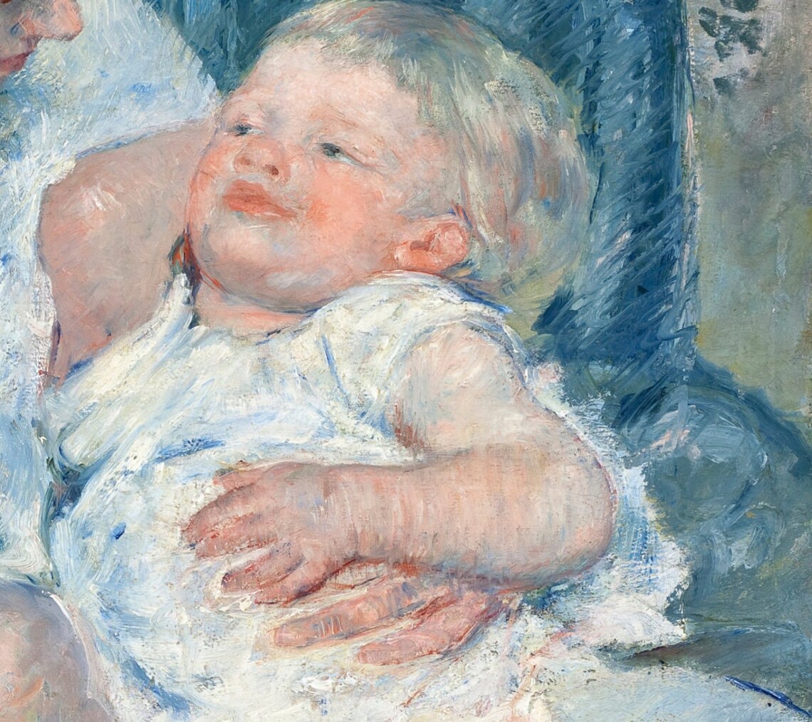 Mary Cassatt Tender 1890 Portrait of a Mother and Child Art Poster - Image 2