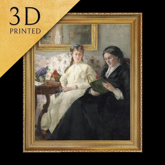 The Mother And Sister Of The Artist Berthe Morisot 3d Printed With Texture And Brush Strokes Looks Like Original Oil Painting