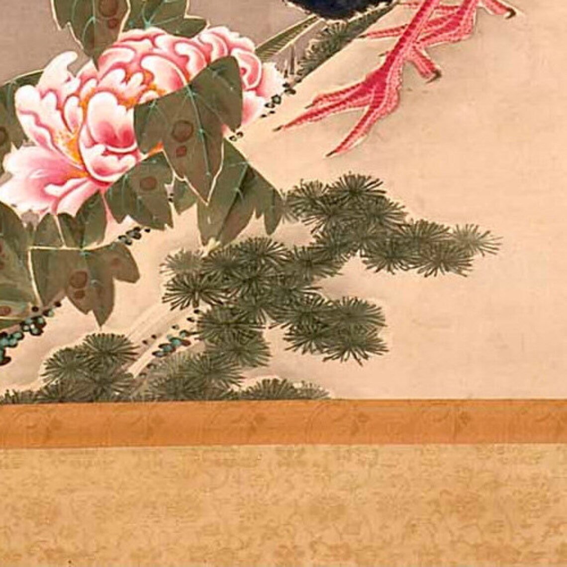 Ito Jakuchu Silver Pheasant And Peonies Japanese Bird Poster - Image 2
