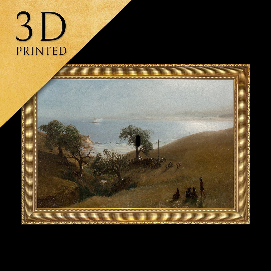 Albert Bierstadt Entrance into Monterey Coastal Hills Study Poster