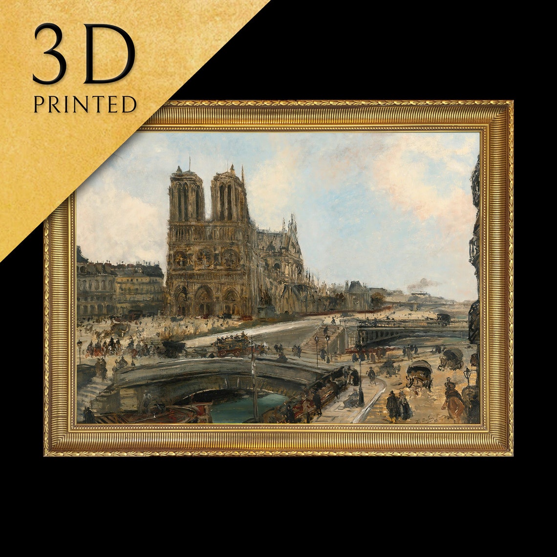 Dufeu Notre Dame Paris Cathedral View Historic Cityscape Poster