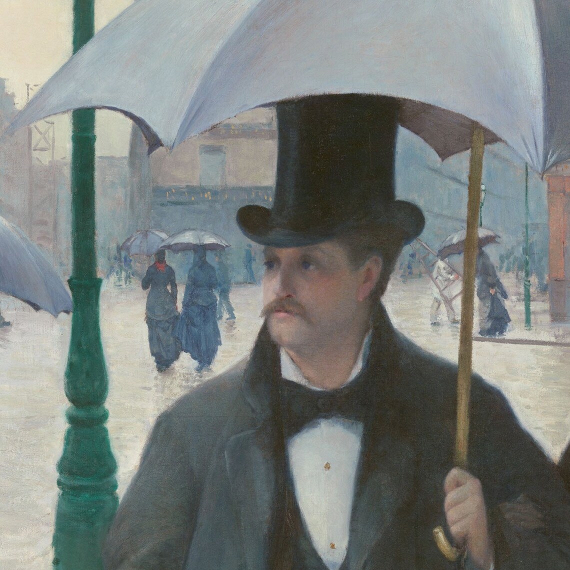 Caillebotte Paris Street Rainy Day French Umbrellas Classic Poster - Image 2