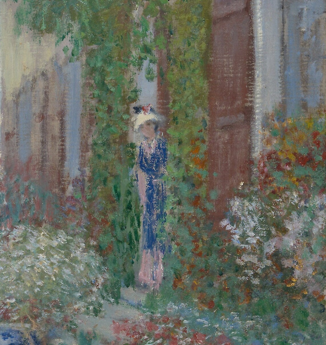 The Artists House at Argenteuil by Claude Monet Garden Path Scene Poster - Image 2
