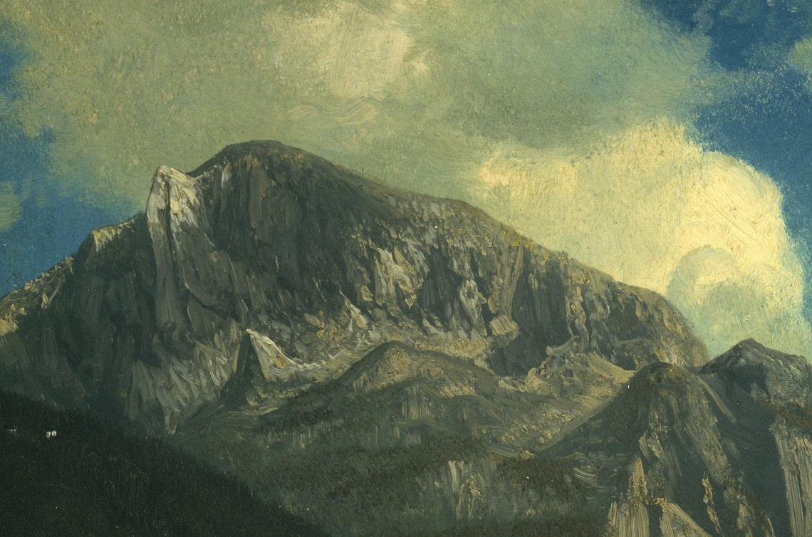 Rugged Rocky Mountain Peaks Beneath a Dramatic Sky Art Poster - Image 3