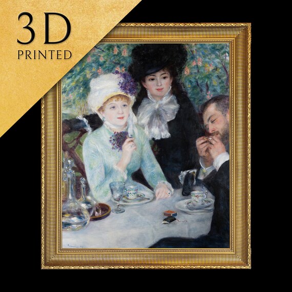 After The Luncheon By Pierre Auguster Renoir 3d Printed With Texture And Brush Strokes Looks Like Original Oil Painting