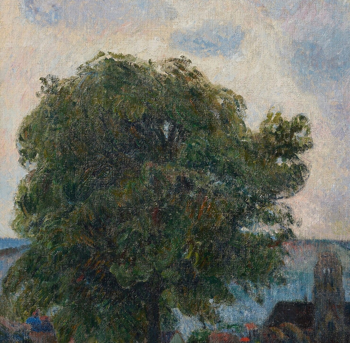 Paul Gauguin Rouen Saint Ouen Church Tree Cloudy Sky Cityscape Poster - Image 3