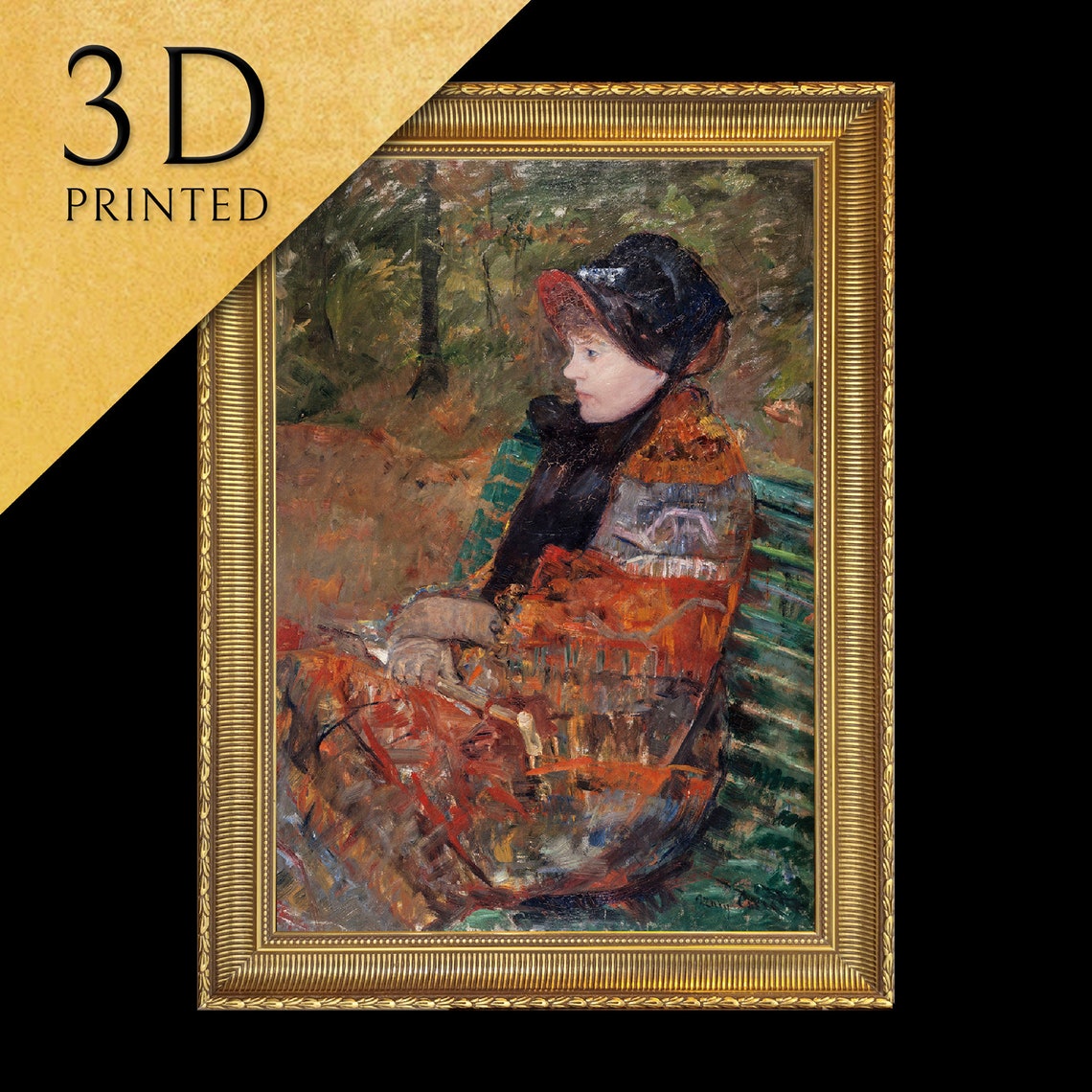 Mary Cassatt Automne Portrait Of Lydia Seated Autumn Scene Poster