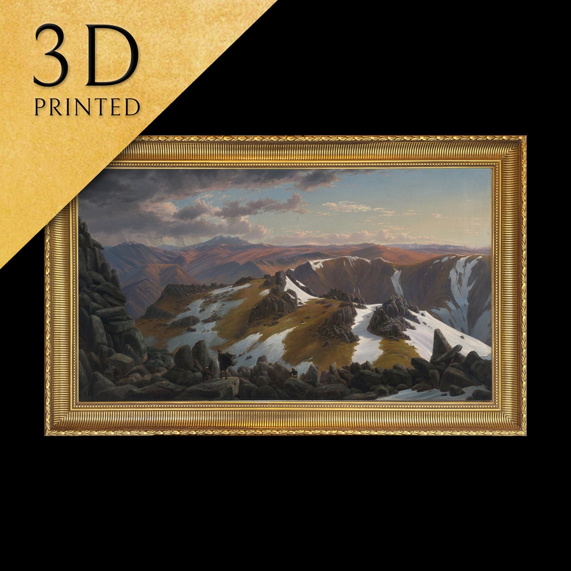 North East View by Eugene von Guerard Alpine Mountain Panorama Poster