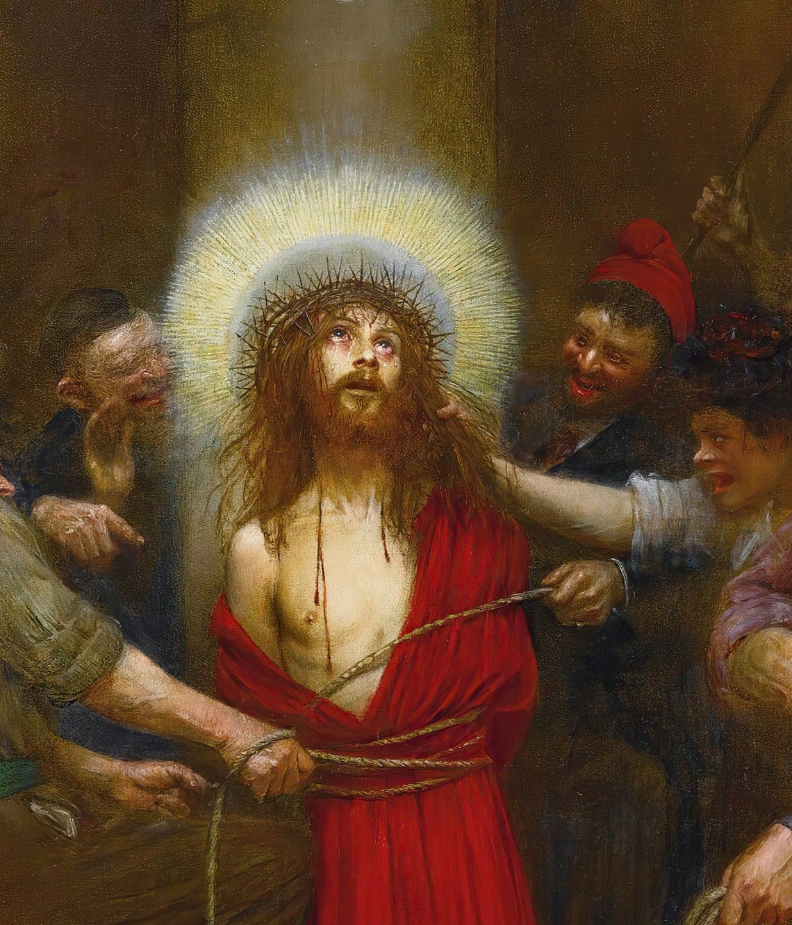 Jean Beraud Christ Tied To The Column Sacred Religious Art Poster - Image 3