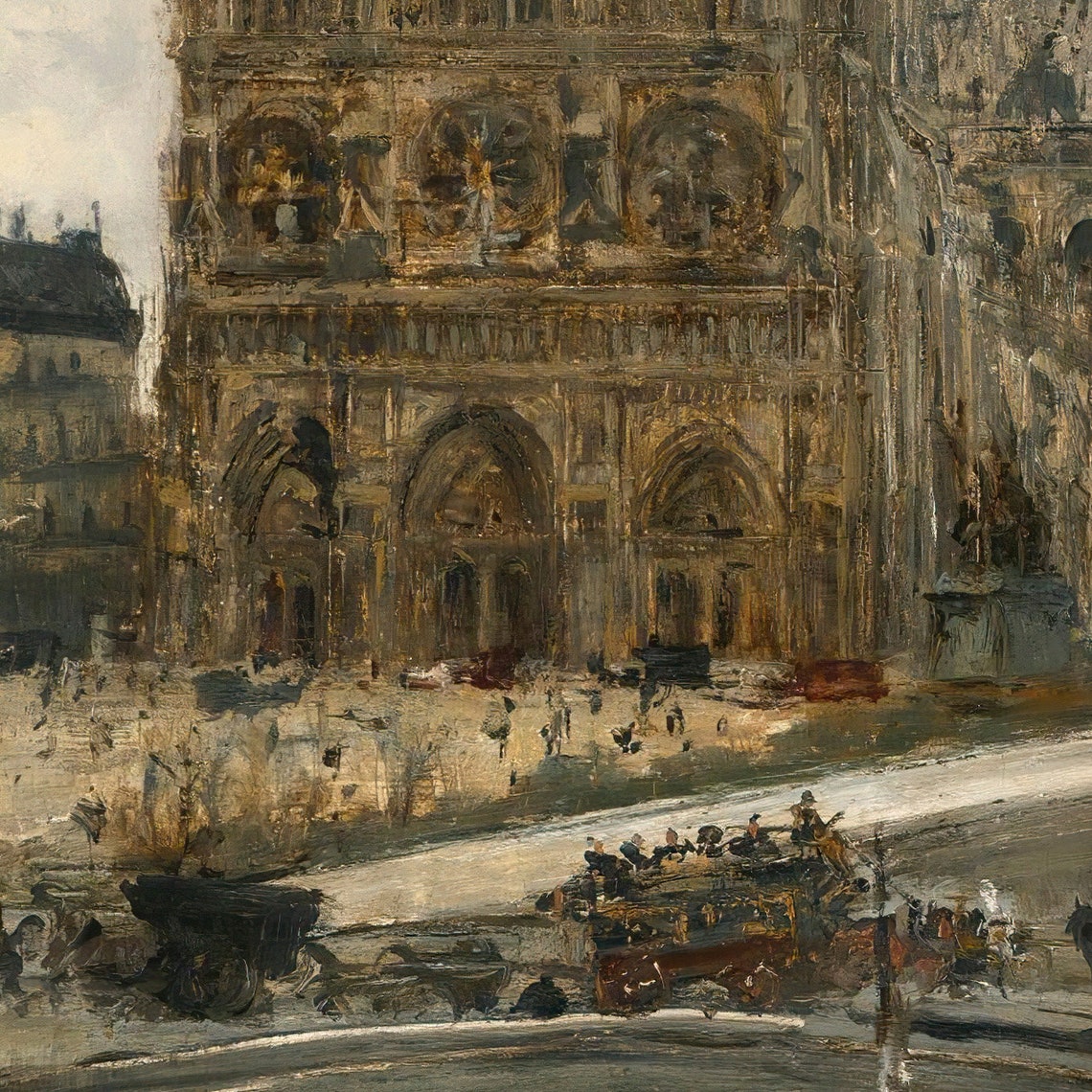 Dufeu Notre Dame Paris Cathedral View Historic Cityscape Poster - Image 3