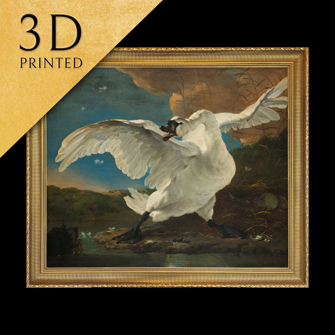 Jan Asselijn The Threatened Swan Defending Nest Baroque Poster
