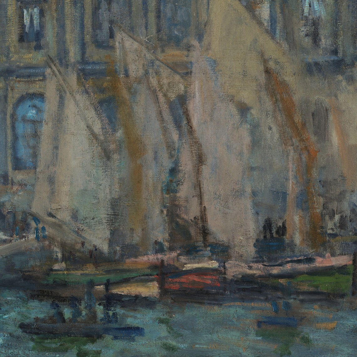 Claude Monet Museum at Le Havre 1873 Sailboats Harbor Impressionist Print - Image 3
